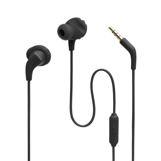 JBL Endurance Run 2 Wired - Black - Waterproof Wired Sports In-Ear Headphones - Detailshot 4 image number null